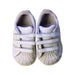 A White Sneakers from Adidas in size 12-18M for girl. (Back View)