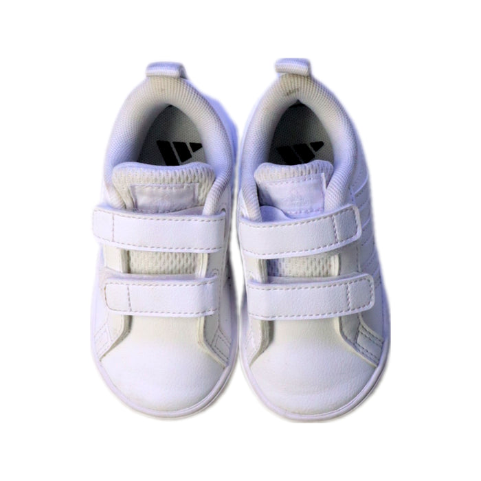 A White Sneakers from Adidas in size 12-18M for neutral. (Back View)