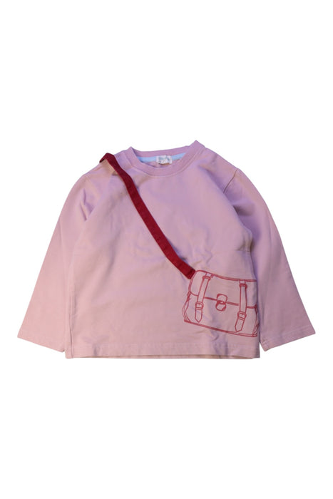 A Pink Crewneck Sweatshirts from Felix & Mina in size 6T for girl. (Front View)