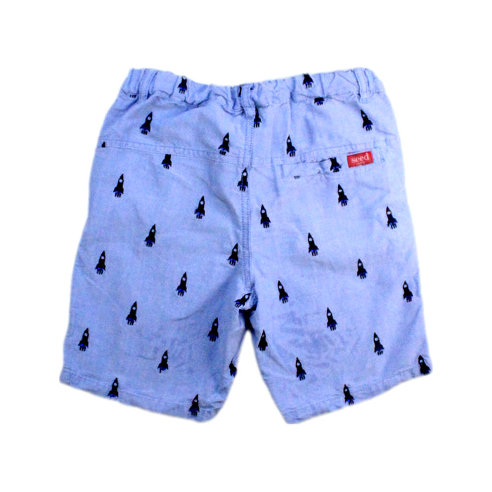 A Blue Shorts from Seed in size 7Y for boy. (Back View)