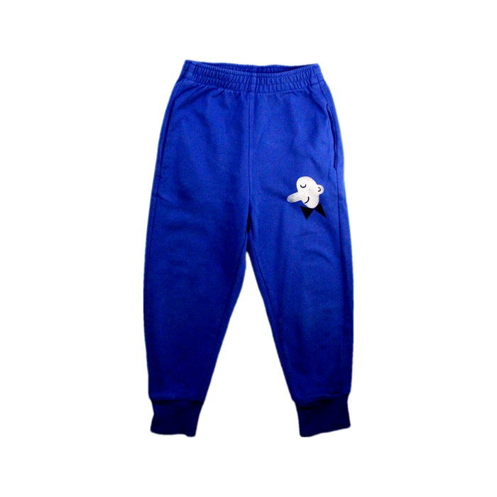 A Blue Sweatpants from The Animals Observatory in size 6T for boy. (Front View)