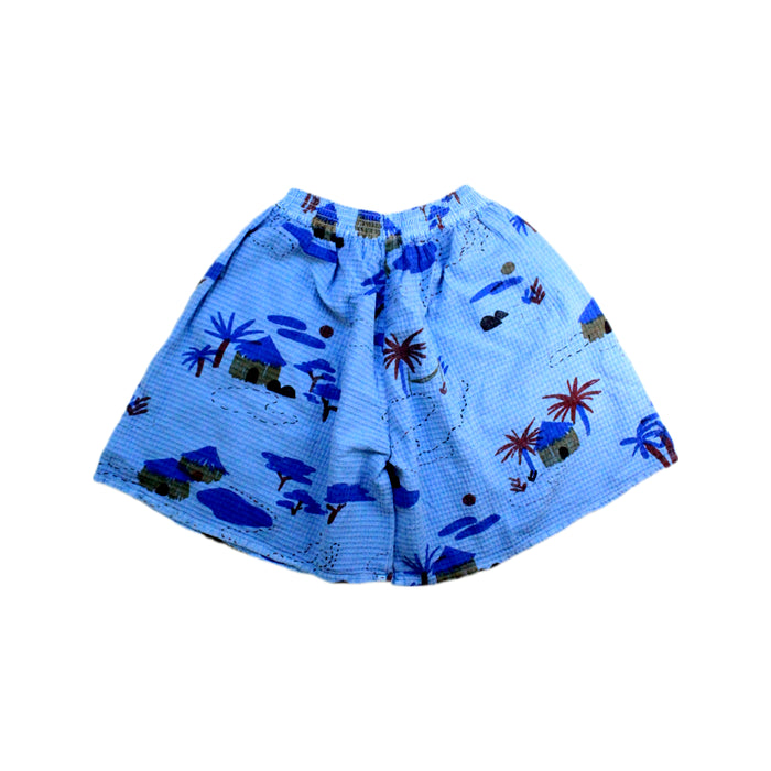 A Blue Shorts from Bobo Choses in size 4T for boy. (Back View)