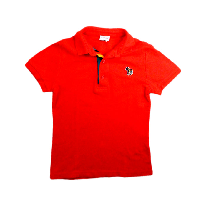 A Red Short Sleeve Polos from Paul Smith in size 6T for boy. (Front View)
