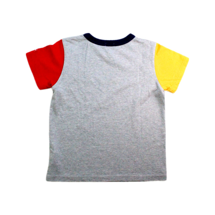 A Grey Short Sleeve T Shirts from Hot Biscuits Mikihouse in size 5T for boy. (Back View)