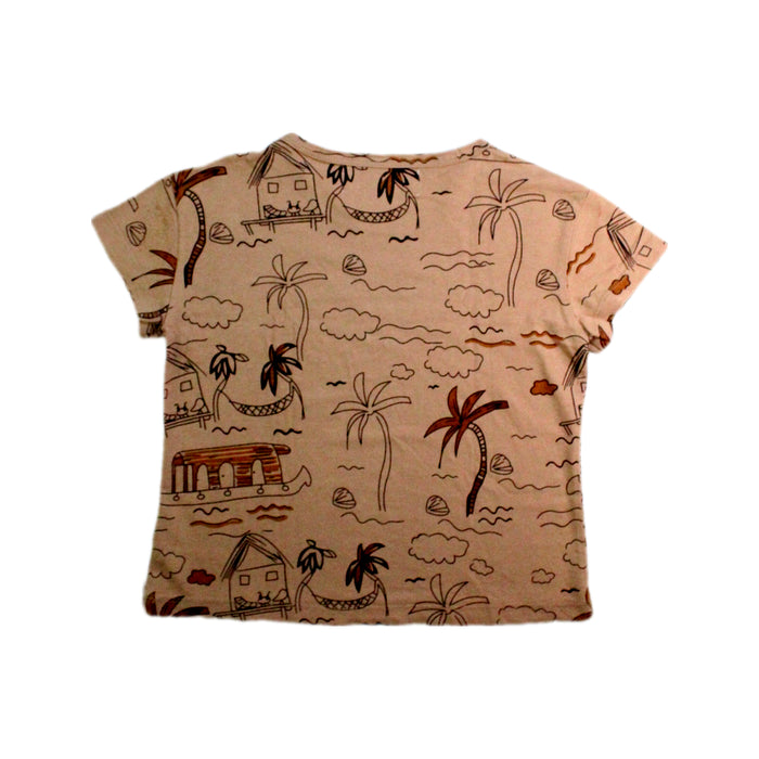 A Beige Short Sleeve T Shirts from Nadadelazos in size 6T for boy. (Back View)
