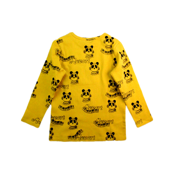 A Yellow Long Sleeve Tops from Mini Rodini in size 8Y for boy. (Back View)