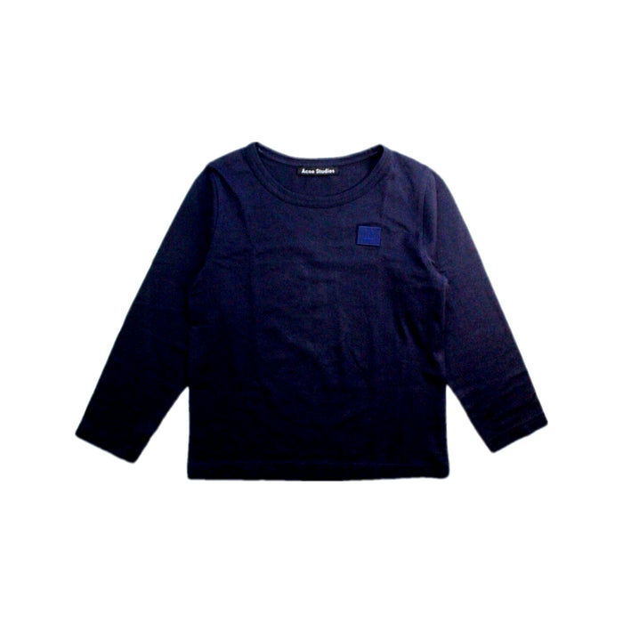 A Navy Long Sleeve T Shirts from Acne Studios in size 4T for boy. (Front View)