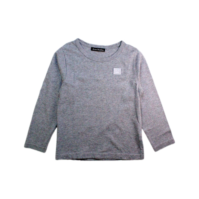 A Grey Long Sleeve T Shirts from Acne Studios in size 4T for boy. (Front View)