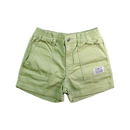 A Green Shorts from Levi's in size 7Y for boy. (Front View)
