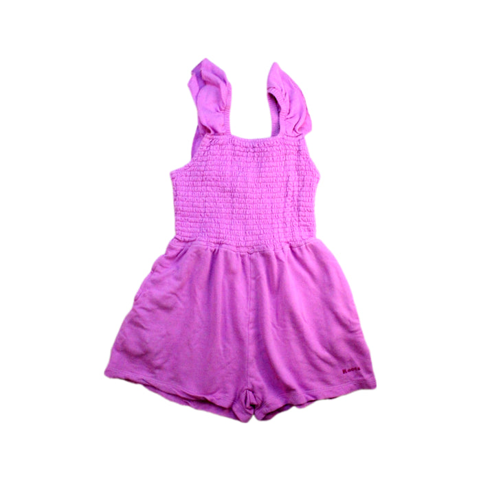 A Pink Sleeveless Rompers from Roots in size 7Y for girl. (Front View)
