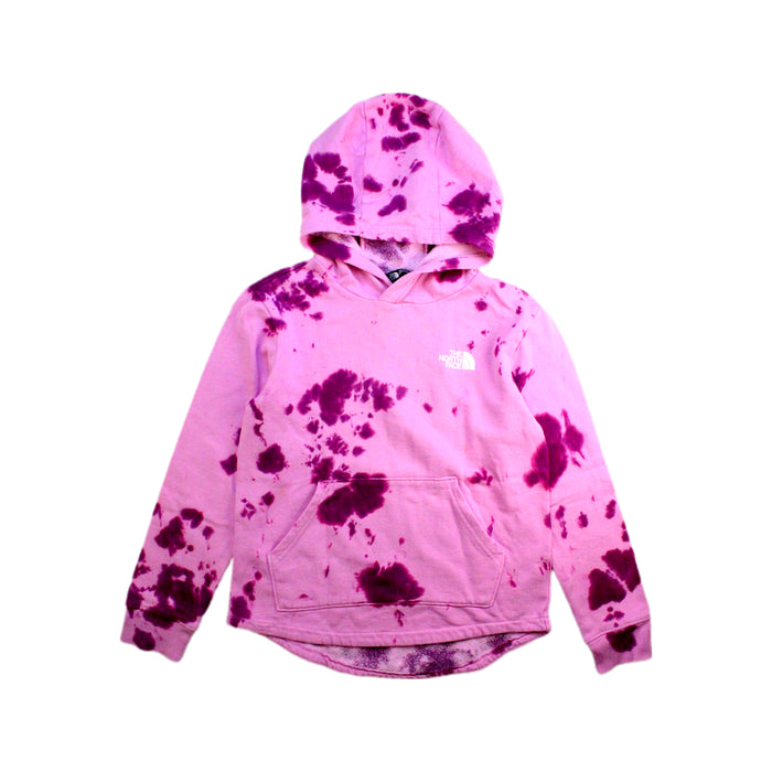A Pink Hooded Sweatshirts from The North Face in size 7Y for girl. (Front View)