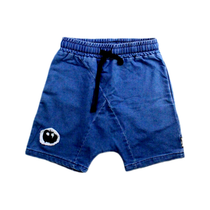 A Blue Shorts from Nununu in size 3T for boy. (Front View)