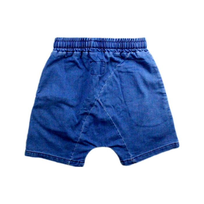 A Blue Shorts from Nununu in size 3T for boy. (Back View)