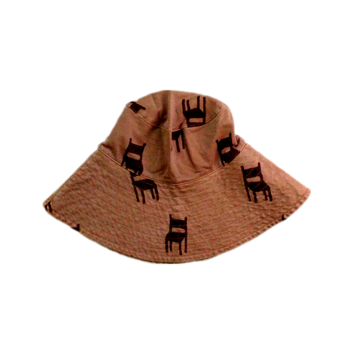 A Brown Sun Hats from weekend house kids. in size 7Y for neutral. (Front View)