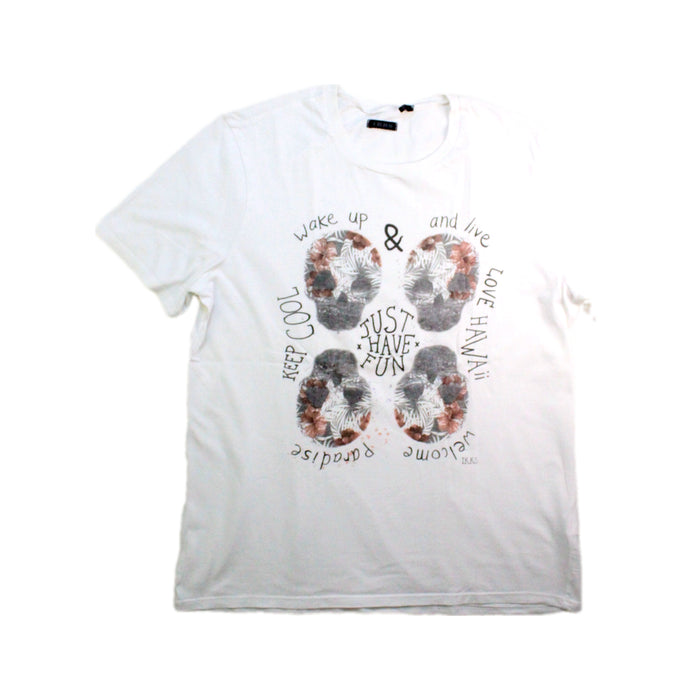 A White Short Sleeve T Shirts from IKKS in size 14Y for boy. (Front View)