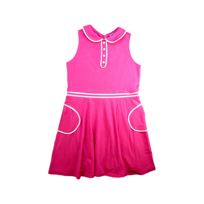 A Pink Sleeveless Dresses from Jacadi in size 10Y for girl. (Front View)