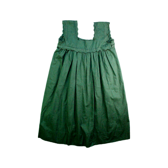 A Green Sleeveless Dresses from Cyrillus in size 10Y for girl. (Front View)