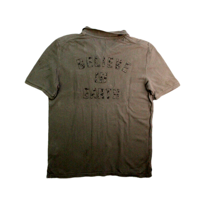 A Green Short Sleeve Polos from IKKS in size 14Y for boy. (Back View)