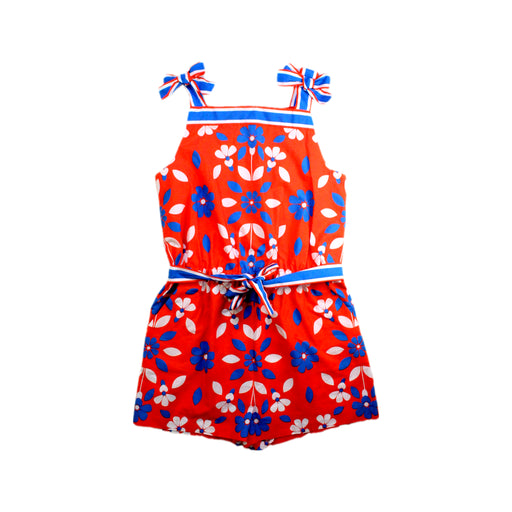 A Red Sleeveless Rompers from Jacadi in size 12Y for girl. (Front View)