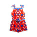 A Red Sleeveless Rompers from Jacadi in size 12Y for girl. (Front View)