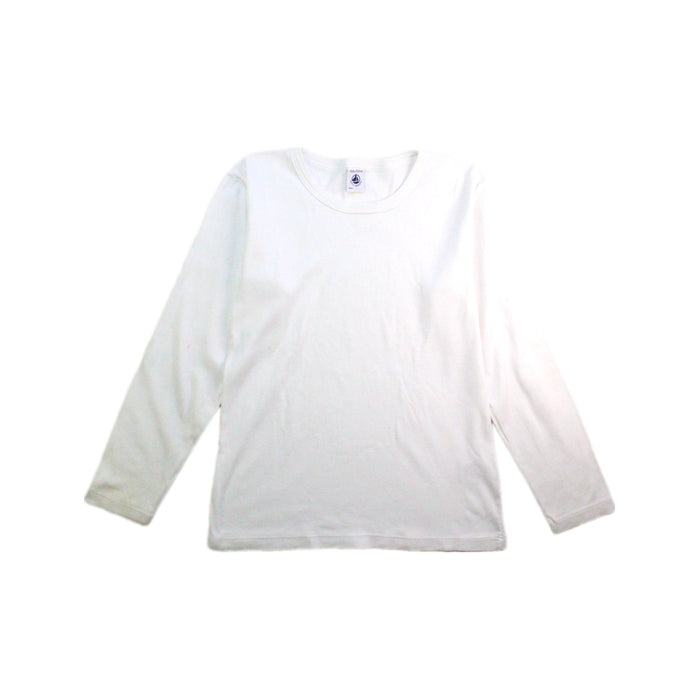 A White Long Sleeve T Shirts from Petit Bateau in size 10Y for neutral. (Front View)
