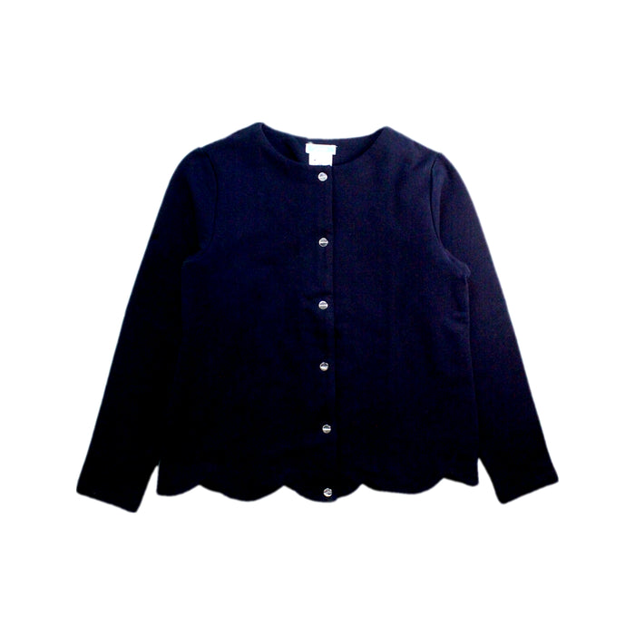 A Navy Cardigans from Jacadi in size 10Y for girl. (Front View)