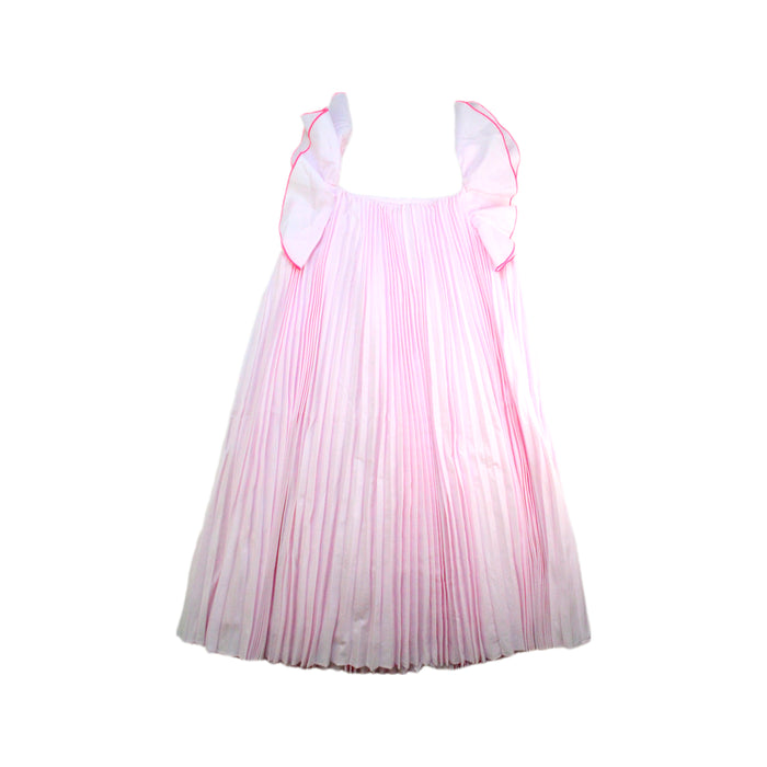 A Pink Sleeveless Dresses from Jacadi in size 10Y for girl. (Back View)