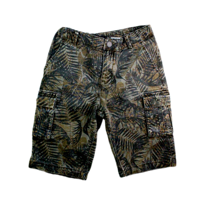 A Brown Shorts from IKKS in size 12Y for boy. (Front View)