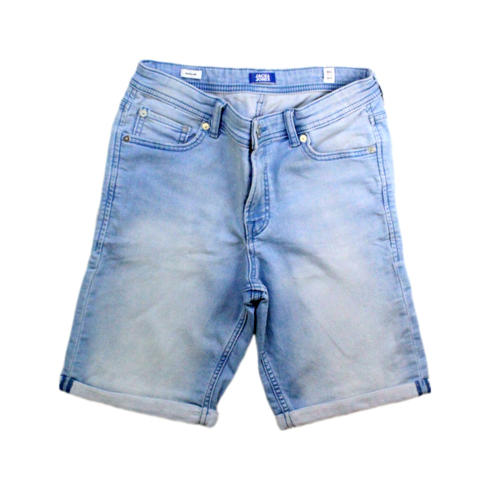 A Blue Shorts from Jack & Jones in size 14Y for boy. (Front View)