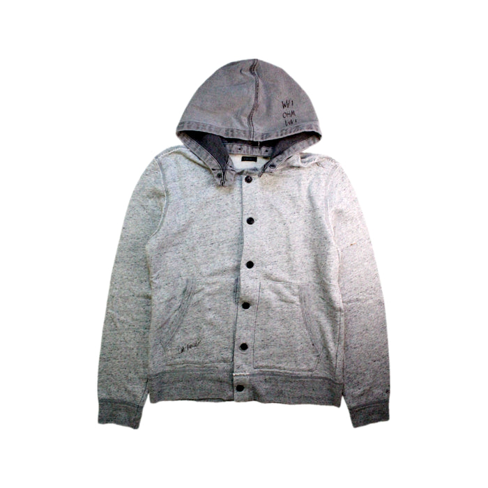 A Grey Buttoned Sweatshirts from IKKS in size 14Y for boy. (Front View)