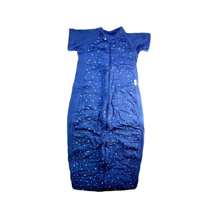 A Blue Sleepsacs from ErgoPouch in size 4T for neutral. (Front View)