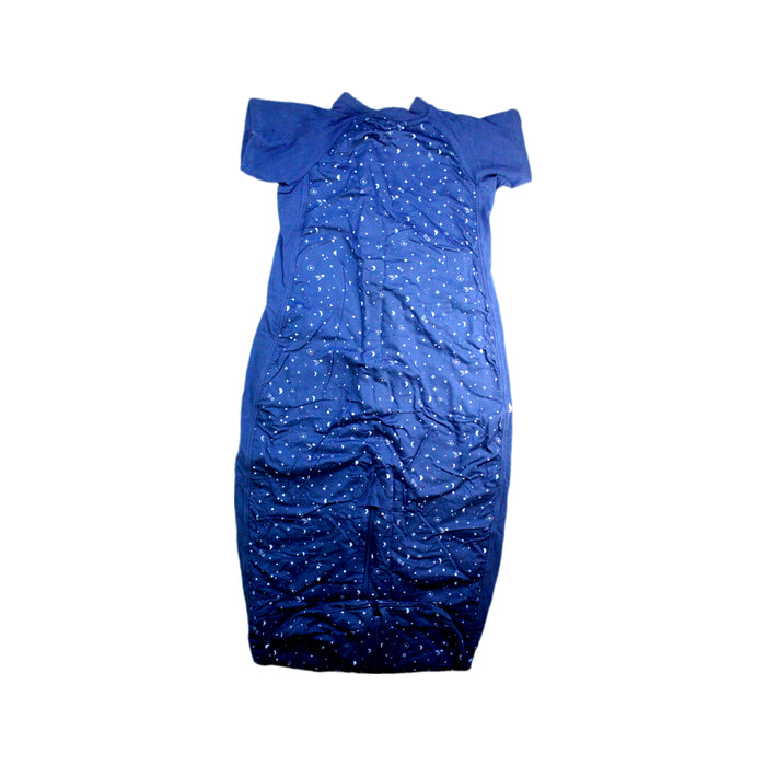 A Blue Sleepsacs from ErgoPouch in size 4T for neutral. (Back View)