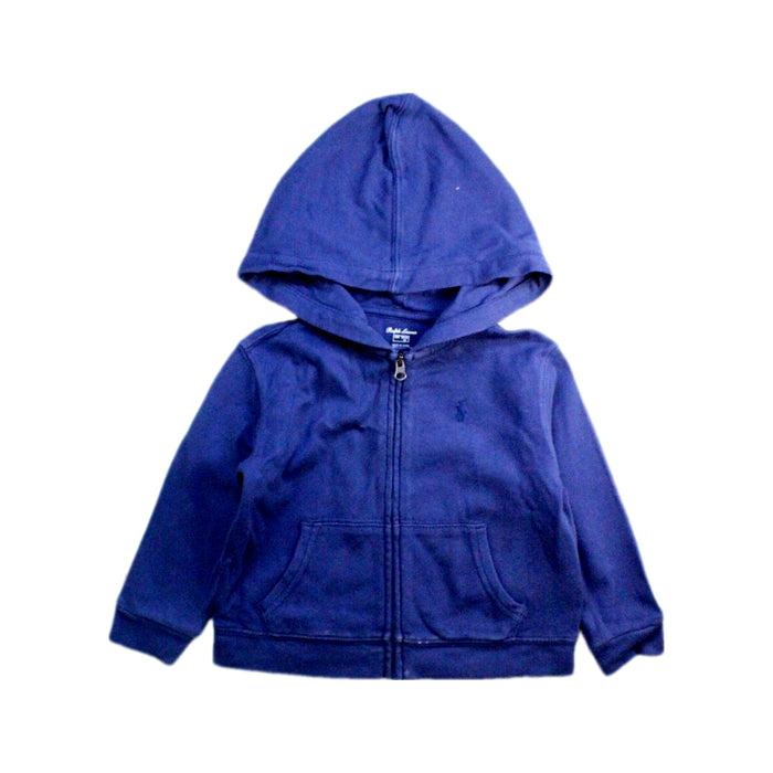 A Navy Hooded Sweatshirts from Ralph Lauren in size 12-18M for boy. (Front View)