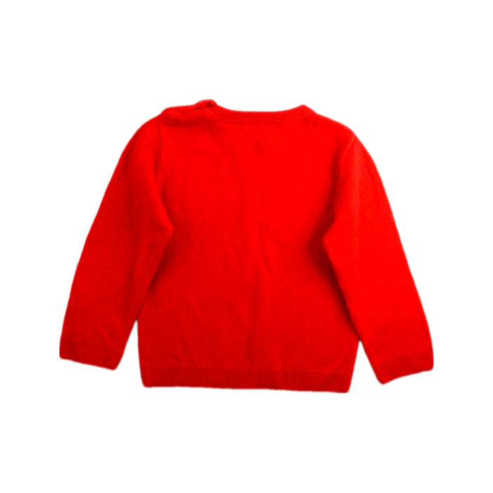 A Red Knit Sweaters from Jacadi in size 3T for boy. (Back View)