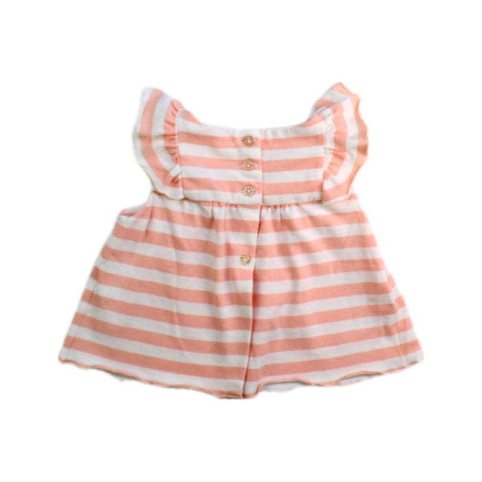 A Pink Sleeveless Tops from Nanos in size 6-12M for girl. (Back View)