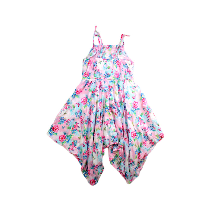 A Pink Sleeveless Dresses from Monsoon in size 3T for girl. (Back View)