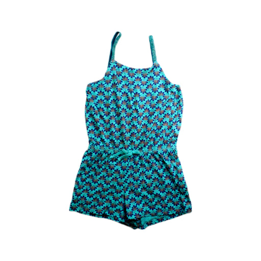 A Teal Sleeveless Rompers from DPAM in size 3T for girl. (Front View)