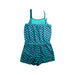 A Teal Sleeveless Rompers from DPAM in size 3T for girl. (Back View)