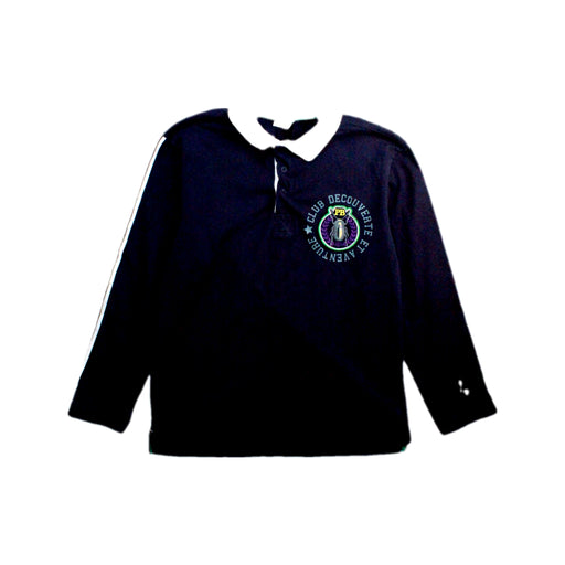 A Navy Buttoned Sweatshirts from Petit Bateau in size 8Y for boy. (Front View)