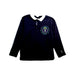 A Navy Buttoned Sweatshirts from Petit Bateau in size 8Y for boy. (Front View)