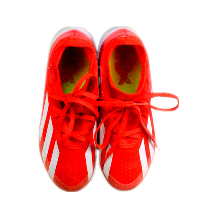 A Red Sneakers from Adidas in size 7Y for neutral. (Back View)