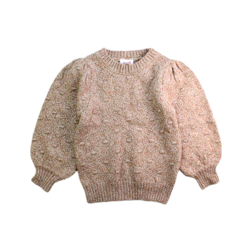 A Beige Knit Sweaters from Seed in size 4T for girl. (Front View)