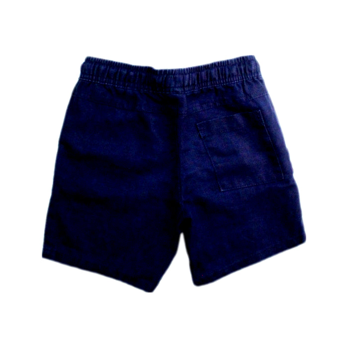 A Navy Shorts from Seed in size 6T for boy. (Back View)