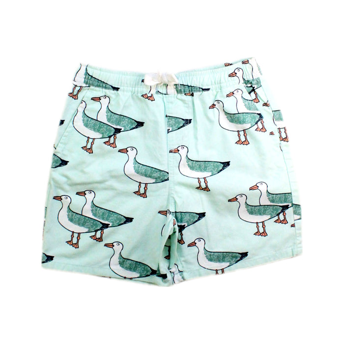A Green Shorts from Seed in size 7Y for boy. (Front View)