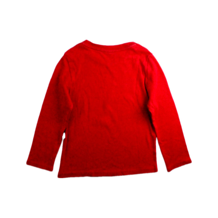 A Red Long Sleeve T Shirts from Petit Bateau in size 2T for boy. (Back View)