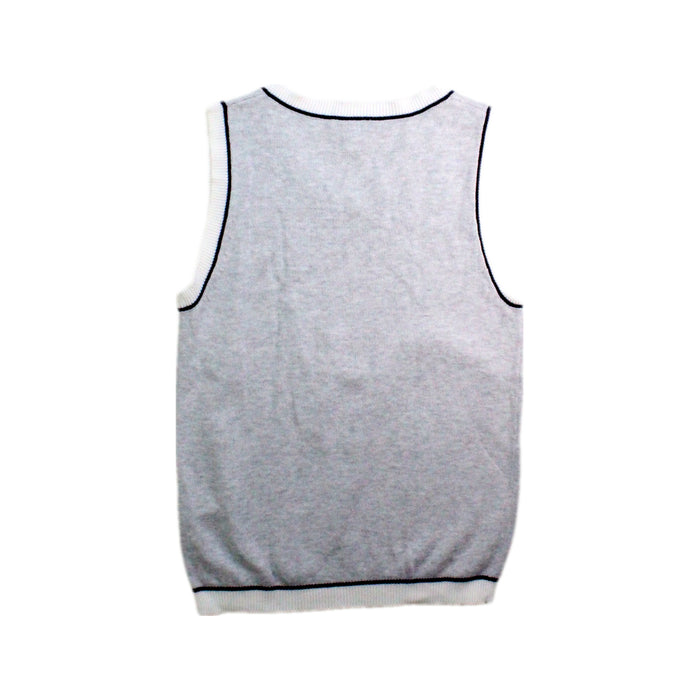 A Grey Sweater Vests from Petit Bateau in size 8Y for boy. (Back View)
