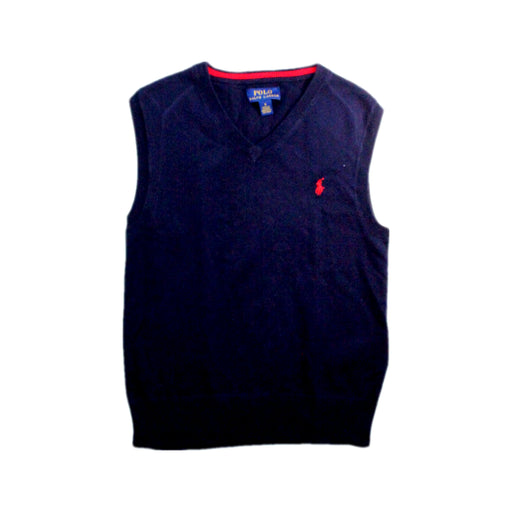 A Navy Sleeveless Tops from Polo Ralph Lauren in size 6T for boy. (Front View)