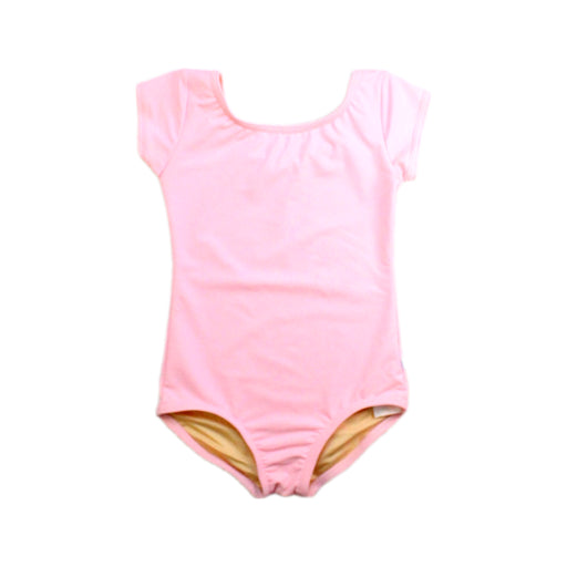 A Pink Leotards from Corps Dancewear in size 7Y for girl. (Front View)