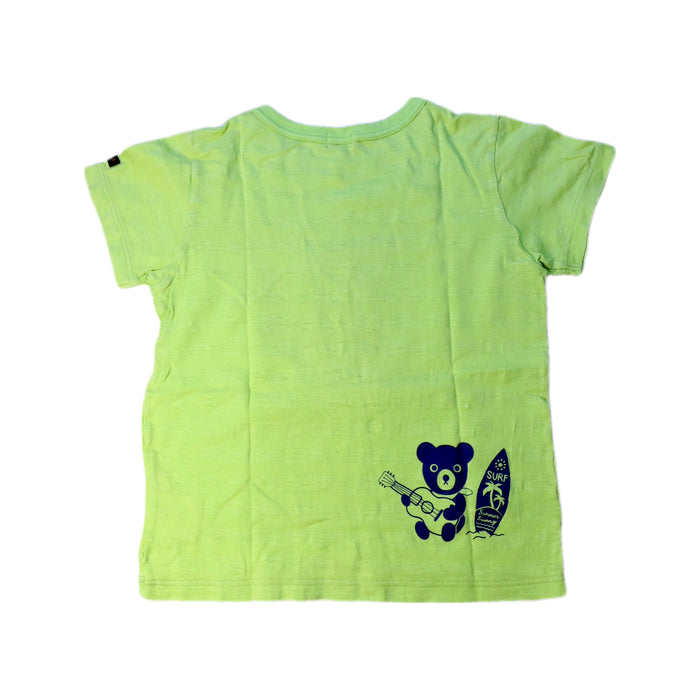A Green Short Sleeve T Shirts from Miki House in size 5T for boy. (Back View)