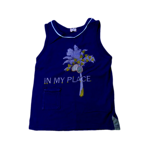 A Blue Sleeveless Tops from Ragmart in size 4T for boy. (Front View)
